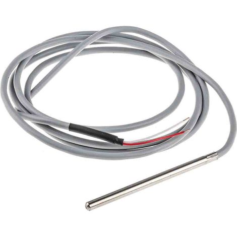 Capteur RTD PT1000 RS PRO, Ø 6mm, L.100mm + 2m, +100°C max, Câble ( Prix pour 1 )