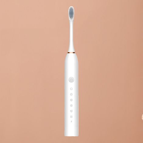 Brosse à dents électrique ultrasonique pour toute la famille - Nettoyage dentaire automatique et doux - Modèle Blanc (1/5)