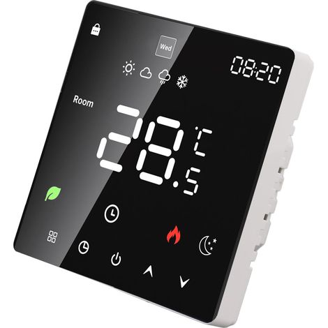 3A Digitaler LCD-Thermostat, intelligenter programmierbarer Touchscreen-Thermostat für Wasserkocher, Wechselstrom 90V-240V (ohne WLAN) (1/5)