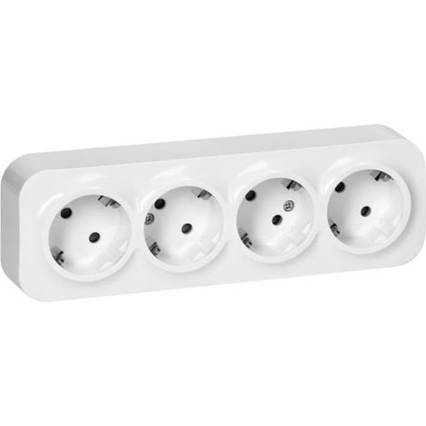 GNIAZDO POCZW脫RNE N/T TODO 2P+Z SCHUKO IP20, BIA艁Y - ON-7210/GS/W