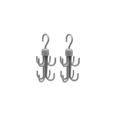 Lot de 2 gammes de crochet avec porte de suspension, organisateur en double crochet résistant pour manteaux, sacs et accessoires. (1/5)