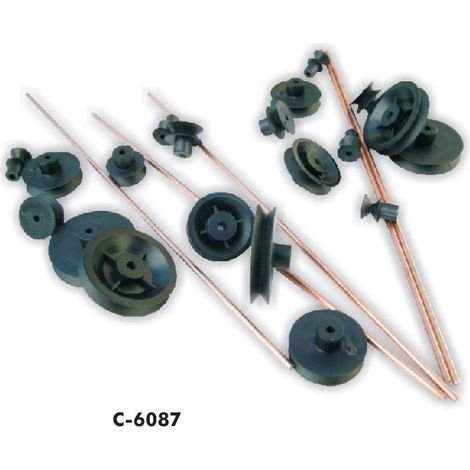 C6087 Assortimento di pulegge e alberi di 2 mm di diametro C6087