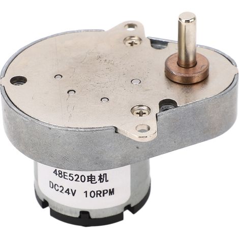 24-V-Gleichstrom-Getriebemotor mit Selbsthemmung, Aluminiumlegierung, elektrisches Untersetzungsgetriebe mit Messingspule 48E520, 10 U/min (1/5)