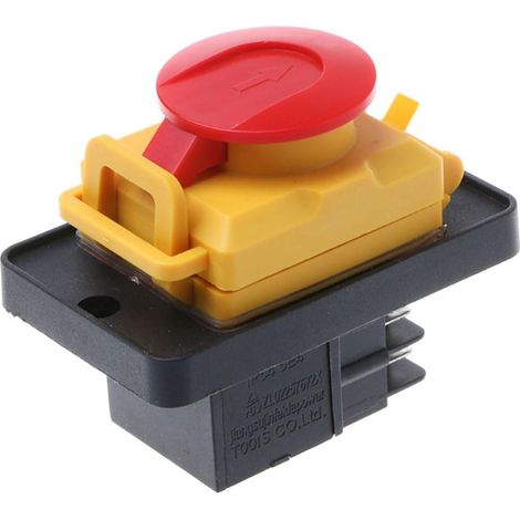Bouton Poussoir Magnétique - 4 Broches - 12 A 250 V - Pour Machines Atelier Bois Métal - 1 Pièce (1/5)