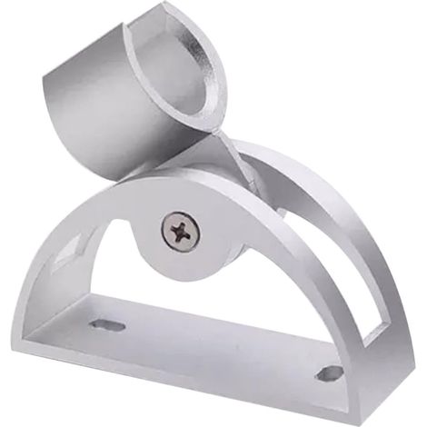 Receveur de douche réglable en aluminium spatial avec support de flexible de douche antirouille (1/5)