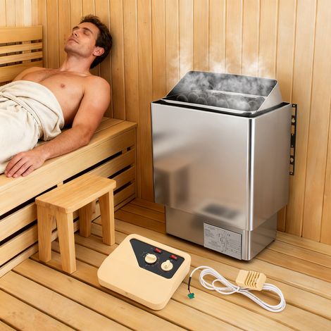 Saunaofen 6 KW / 380V, Sauna Ofen inkl. Aussensteuerung (1/5)