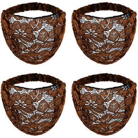Headband En Dentelle - Bandeau Élastique Large Floral Pour Femme - Accessoire Cheveux Polyvalent - Lot De 4 (1/5)