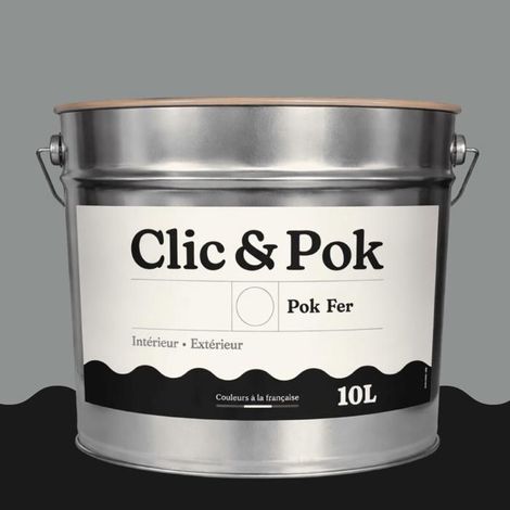 Peinture Fer Antirouille – Métal Extérieur Intérieur, Satinée, Protection Rouille - 10L - RAL 7042 - Gris signalisation A