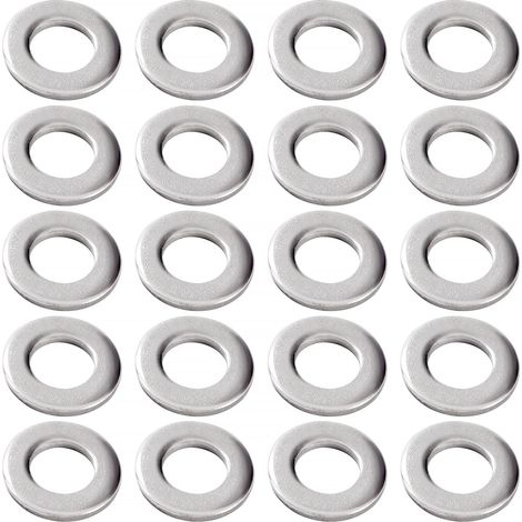 20 Stück M10 x 20 x 2 mm Flache Unterlegscheibe, Flache Unterlegscheiben aus Edelstahl 304, Flache Reparaturscheiben für Schrauben und Gewindebolzen