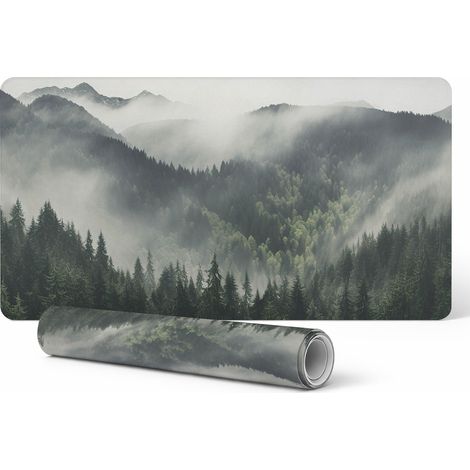 Alfombrilla de escritorio Fog Over the Forest para teclado y accesorios, 120x60 cm