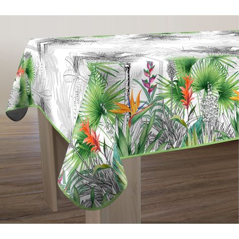 Le linge de Jules Tovaglia Antimacchia Flore di paradiso - Rettangolare 150 x 200 cm (1/3)