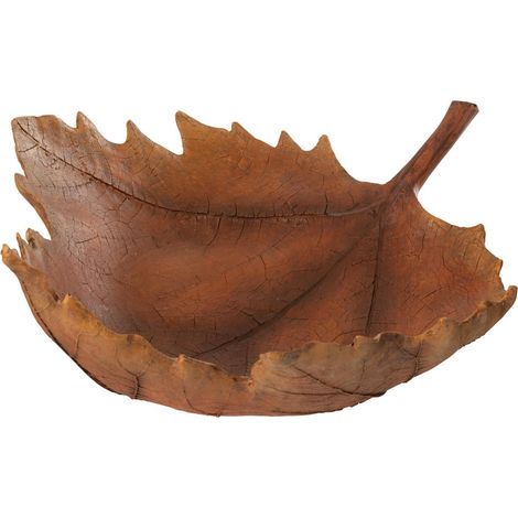 Coupelle Déco Feuille "Automne" 41cm Orange Foncé (1/3)