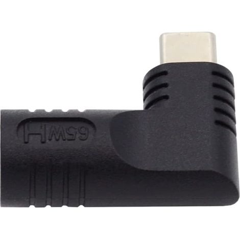 5.5x1.7mm Entrée DC Jack vers Type-C USB-C Prise d'alimentation Adaptateur de Charge coudé à 90 degrés pour téléphone Portable (1/5)