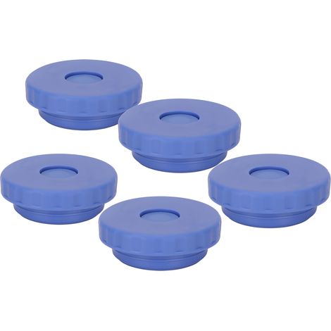 5 Pièces Bouchon de Cruche Réutilisable 5 Gallons en Silicone avec Trou pour Fontaines à Eau Type B (1/5)