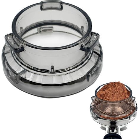 Entonnoir doseur de 54 mm pour café moulu, anneau doseur en plastique, accessoire pour machines à expresso (gris) (1/5)