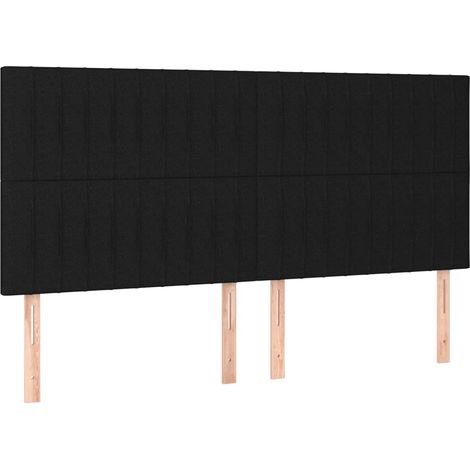 Maison Exclusive - Cabecero de cama de tela negro 160x5x118/128 c (1/5)