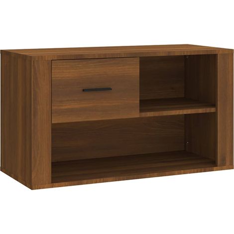 Maison Exclusive - Scarpiera Rovere Marrone 80x35x45 cm in Legno Multistrato (1/5)