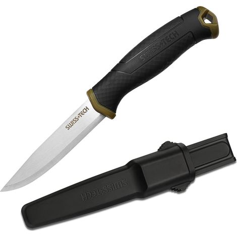 Swiss+Tech Outdoor Survival Messer mit feststehender Klinge und (1/5)