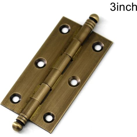 Charnières décoratives en laiton antique (7,6 cm) pour portes de placards de cuisine - 5 cm / 6,3 cm / 7,6 cm - Lot de 1 (1/5)