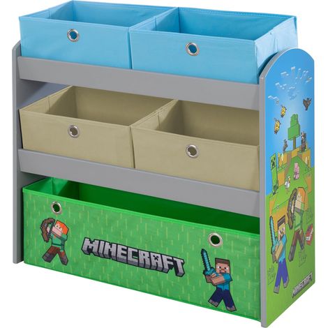 Étagère de Jeu, bibliothèque, étagère de Rangement avec 5 boîtes en Tissu, Meubles pour Enfants avec Design coloré (1/5)