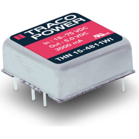 TracoPower THN 15-2411WI DC/DC-Wandler, Print 24 V/DC 5 V/DC 3 A 15 W Anzahl Ausgänge: 1 x Inhalt 1 (1/2)