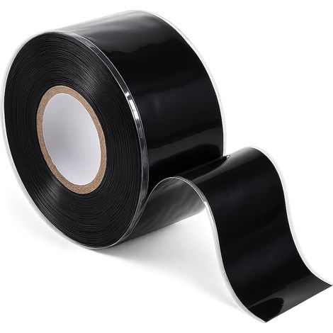 Ruban de réparation auto-soudant en silicone de 5 m de long - 2,5 cm de large - Résistant aux intempéries - Étanche - Pour réparation de tuyau, enroulement de câbles électriques, fixation d'outils (1/5)