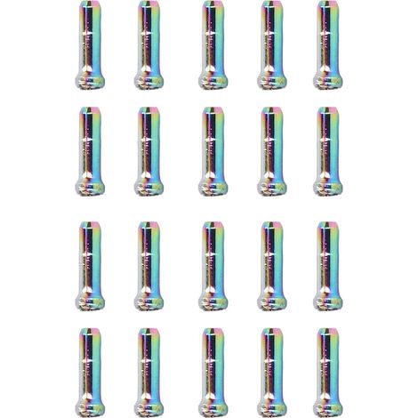 Capsuchons de câble de frein vélo en alliage d'aluminium colorés, pour câbles de frein et de dérailleur, adaptés aux vélos de route et VTT, lot de 20 pièces. (1/5)