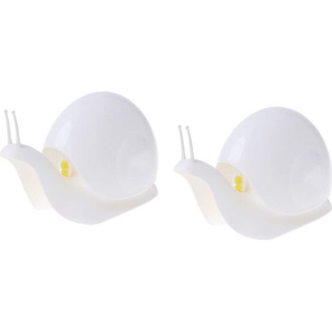 Cute snail-shaped soap dispenser for kitchens, bathrooms, etc., 2 pieces (120 ml) (white) (1/5)