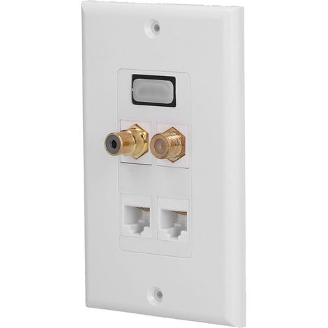 Prise murale audio-vidéo multimédia avec port Ethernet coaxial flexible et compressible pour une meilleure résistance à l'atténuation (1/5)