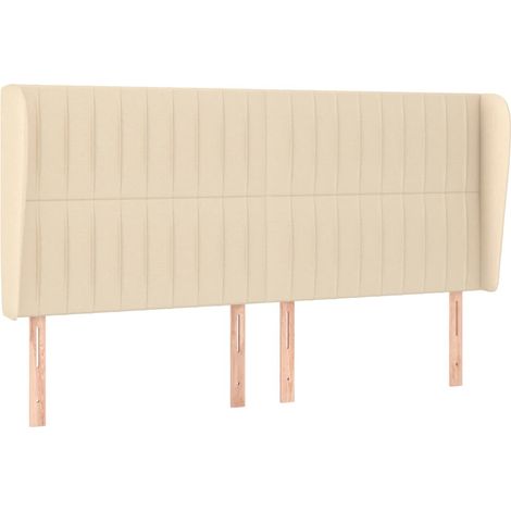 Maison Exclusive - Testiera ad Orecchio Crema 163x23x118/128 cm in Tessuto