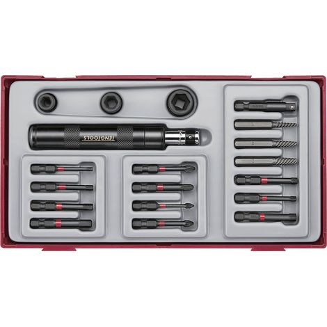 Set d'outils à choc TT1 tray 1/4'' 19 pièces Teng Tools TTID19 (1/2)