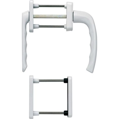 HOPPE Conjunto de balcón NY 099KH/961N/U10/... Aluminio F9016 63-73mm Cuadrado 7mm - 3273952 (1/3)