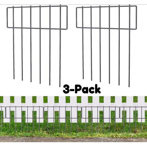 Clôture décorative pour 3 animaux, panneau en fil antirouille pour jardin (1/5)