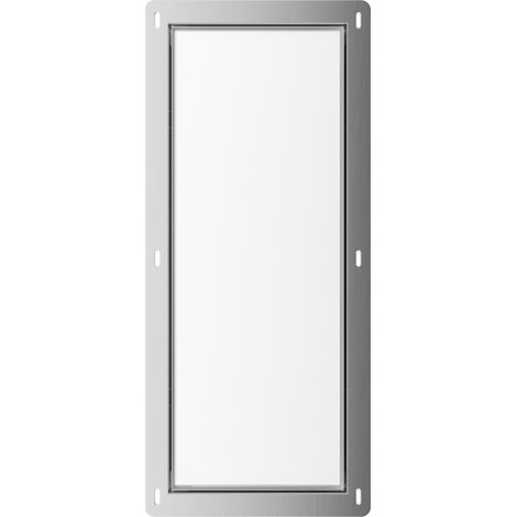 Balneo Range-brosse WC encastrable Wall-Box Brush S - montage côté droit - façade verre blanc - Acier inoxydable AISI 304, étanche (1/5)