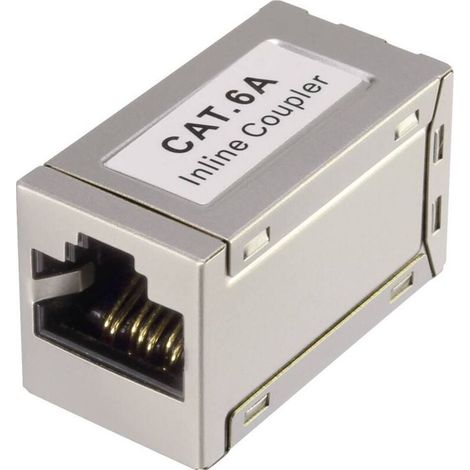 Adaptateur réseau informatique RJ45 CAT 6a [1x RJ45 femelle - 1x RJ45 femelle] blanc S418711 (1/4)