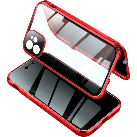 Una custodia magnetica per iPhone 12 Pro Max con protezione per la privacy, che offre una protezione contro le cadute di livello militare, una copertura integrata per l'obiettivo della fotocamera e il