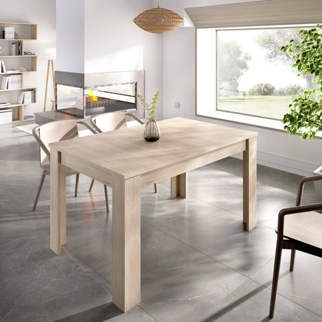 Mesa de comedor extensible Dmora, Consola extensible, Mesa moderna con extensiones, 140 / 190x90h78 cm, Color roble (1/5)
