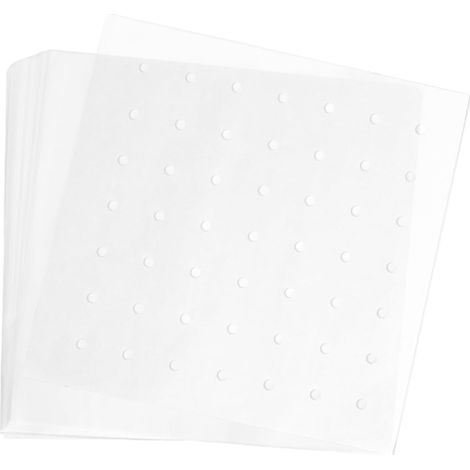 Lot de 120 feuilles de papier sulfurisé pour friteuse à air chaud - 25 x 25 cm - Denture Airfryer - Papier sulfurisé pour Ninja Combi 12 en 1 - Multicuiseur vapeur, vapeur en bambou, four (1/5)