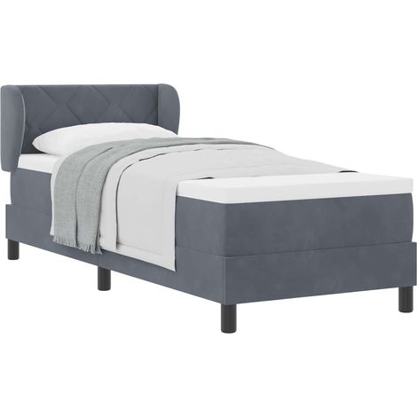 Maison Exclusive - Cama tipo Box Spring Gris oscuro 80 x 200 cm T (1/5)
