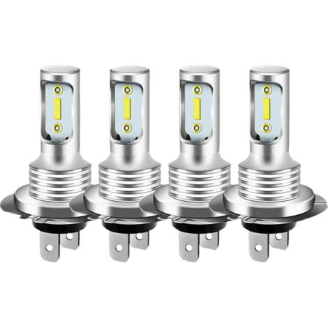 Lot de 4 ampoules LED 1860 H7 80W haute puissance pour phares de voiture, éclairage blanc 6000K, antibrouillard. (1/5)