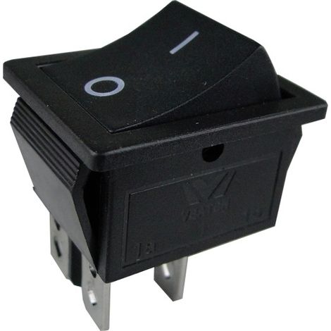 Interruptor momentáneo KCD4 negro de 15 A (apagado-encendido)