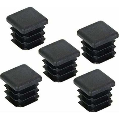 20 pcs Bouchon pour Pied de Chaisse,Bouchon pour Tuyau Carré, Capuchon pour Poteau Carré en Plastique pour Pieds de Meuble/Trampoline/Armoire/étagère/Chaise(20 x 20mm)-Fei Yu