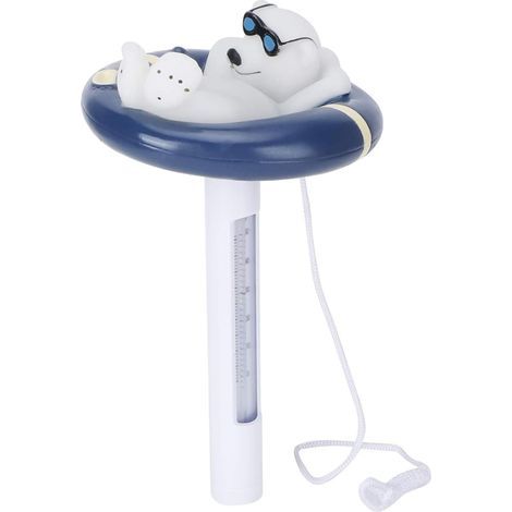 Schwimmbadzubehör: schwimmendes Wasserthermometer, Wasserthermometer in Form eines Eisbären (Cartoon), Poolthermometer (1/5)