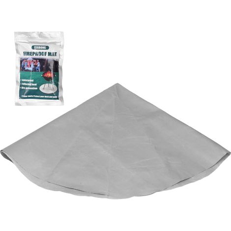 Rondelle ignifuge pliable, tapis isolant thermique pour foyer, idéal pour fêtes, pique-niques, camping et barbecue. (1/5)