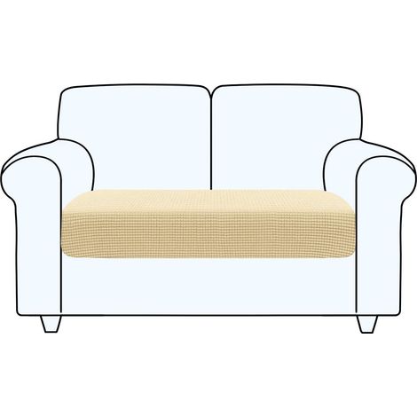 Housse Coussin Canapé, Housse Canapé Extensible, Ajustable, Lavable, Protection Meubles Couvre pour Canapé (Beige, 2 Places) (1/5)