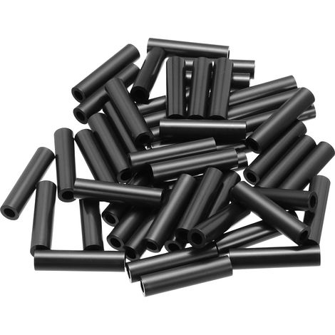 50Pcs Entretoise ABS M4 x 7mm OD x 30mm L Rondelles d'Espacement Rondes en Plastique Noir, Écrou d'Écartement Non Fileté pour Vis, Boulons, Prise Électrique (1/5)
