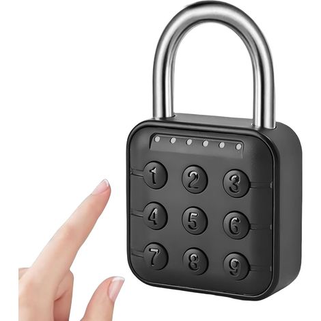 Cadenas Electronique, Cadena Code 6 Chiffres, Cadenas Code Exterieur, IP67 Étanche Serrure, pour Casier, Valise, Garage, Portail, École (1/5)