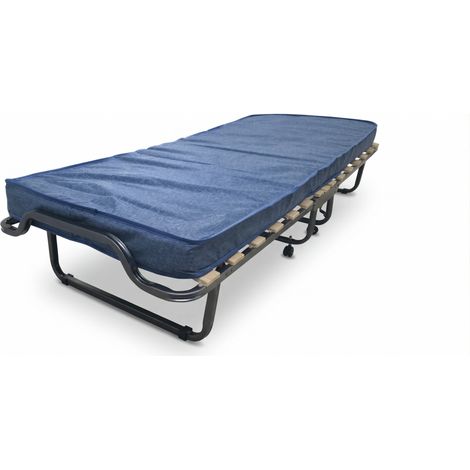 Brandina Pieghevole Professionale 80x200 con 15 Doghe e Materasso H14 cm inverno/estate - Misura: 80x200 Fuori misura