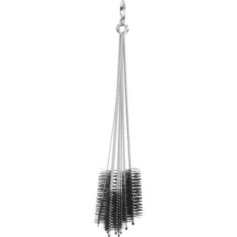Set mit 10 Kaffeemaschinen-Reinigungsbürsten aus Edelstahl und Nylon, ideal zur Flaschenreinigung.