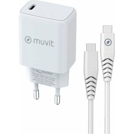 Caricabatterie da Parete Muvit MCPAK0044 20 W Bianco